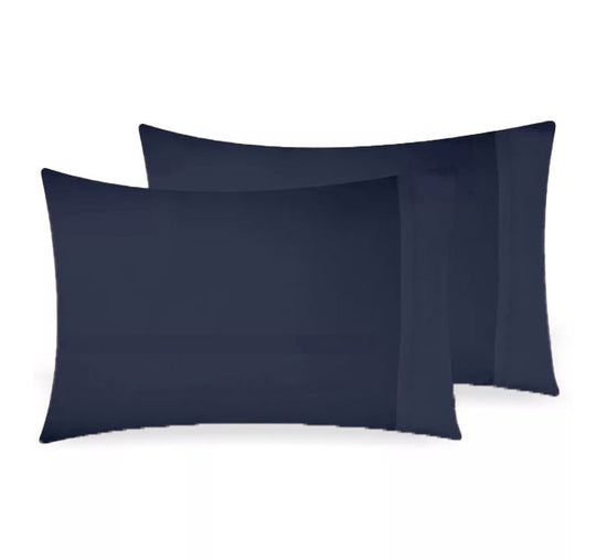 Bamboo Eco 400THC Cotton Standard Pillowcase Pair Navy