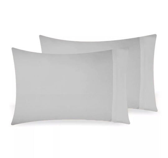 Bamboo Eco 400THC Cotton Standard Pillowcase Pair Grey