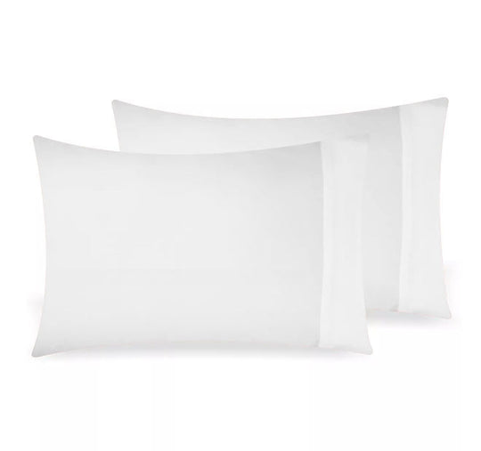 Bamboo Eco 400THC Cotton Standard Pillowcase Pair White