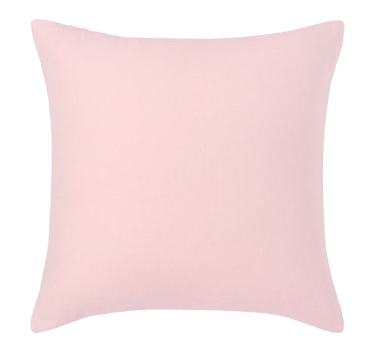 Stonewashed French Linen European Pillowcase Blush