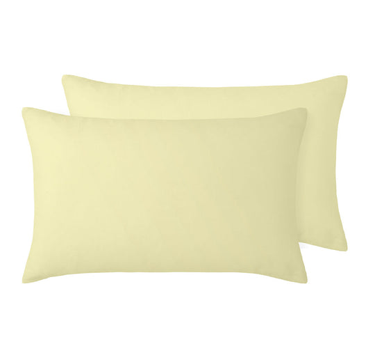 Stonewashed French Linen Standard Pillowcase Pair Butter