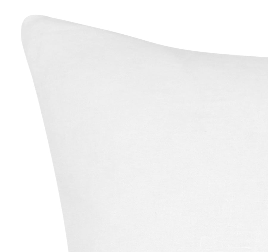 Stonewashed French Linen European Pillowcase White