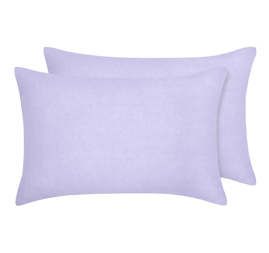 Stonewashed French Linen Standard Pillowcase Pair Lilac