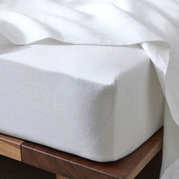 Ravello Linen Fitted or Flat Sheet Range White